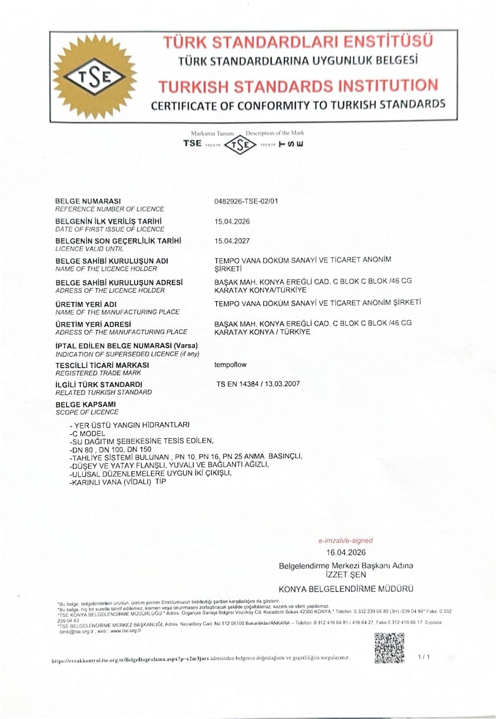 TS EN 14384 belgesi önizlemesi