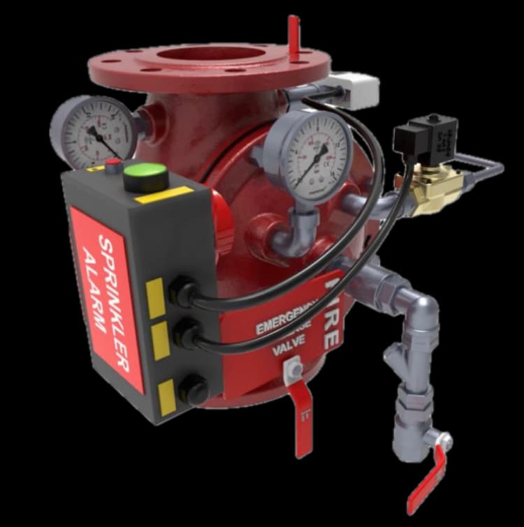 Kuru Tip Alarm Vanası Flanşlı 230 PSI